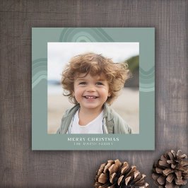 Moderne Minimalschattierungen von Foto aus Stahlbl Feiertagskarte