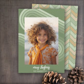 Moderne Minimalschattierungen von Juniperstreifen Feiertagskarte