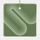 Moderne Minimalschattierungen von Juniperstreifen Keramikornament (Rückseite)