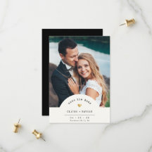 Moderne Minimalschreibmaschine Gold Foto Hochzeit