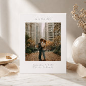 Moderne Minimalschrift über Foto-Hochzeit Save The Date
