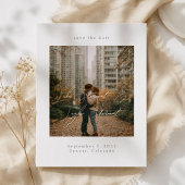 Moderne Minimalschrift über Foto-Hochzeit Save The Date