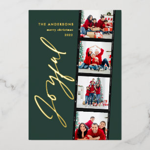 Moderne Minimalskripte mit vielen Fotos Weihnachts Folien Feiertagskarte