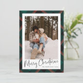 Moderne Minimalskritik | Weihnachts-Foto Feiertagskarte (Stehend Vorderseite)
