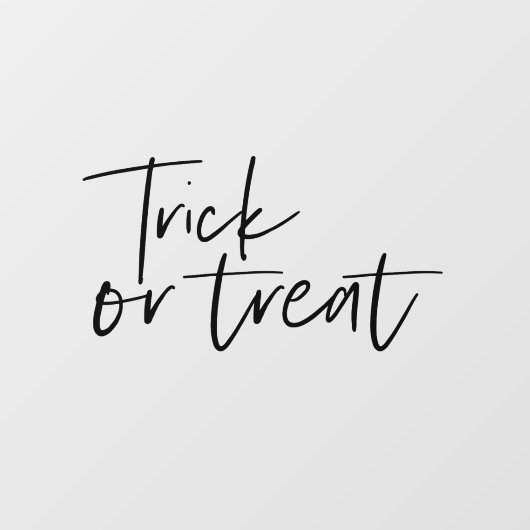 Moderne Minimaltricks und Leckerei | Frohe Hallowe Fensteraufkleber (Blatt)