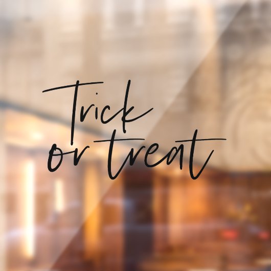 Moderne Minimaltricks und Leckerei | Frohe Hallowe Fensteraufkleber (Blatt 2)