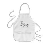 Moderne Minimaltricks und Leckerei | Frohe Hallowe Kinderschürze (Vorne)