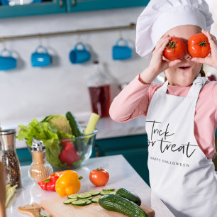 Moderne Minimaltricks und Leckerei   Frohe Hallowe Kinderschürze