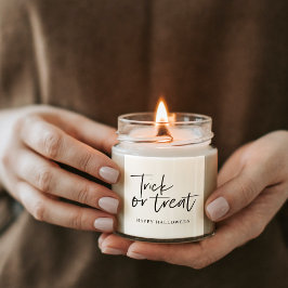 Moderne Minimaltricks und Leckerei | Frohe Hallowe Quadratischer Aufkleber