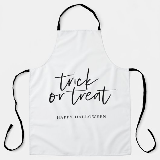 Moderne Minimaltricks und Leckerei | Frohe Hallowe Schürze (Vorderseite)