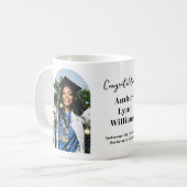 Moderne Minmal-Bogen-Foto-Absolventen-Tasse Kaffeetasse (Vorderseite Links)
