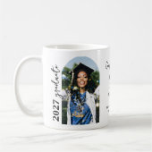 Moderne Minmal-Bogen-Foto-Absolventen-Tasse Kaffeetasse (Links)
