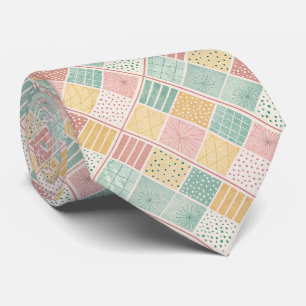Moderne Mint-Geometrie-Polka-Punkt-Karo-Muster Krawatte