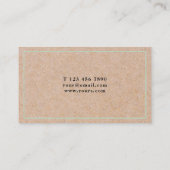 Moderne Minze DRUCKkraftpapier-Visitenkarte Visitenkarte (Rückseite)