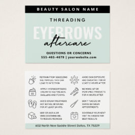 Moderne Minze, einfache Eyebrow Threading Aftercar