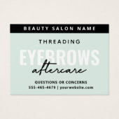 Moderne Minze, einfache Eyebrow Threading Aftercar (Vorderseite)