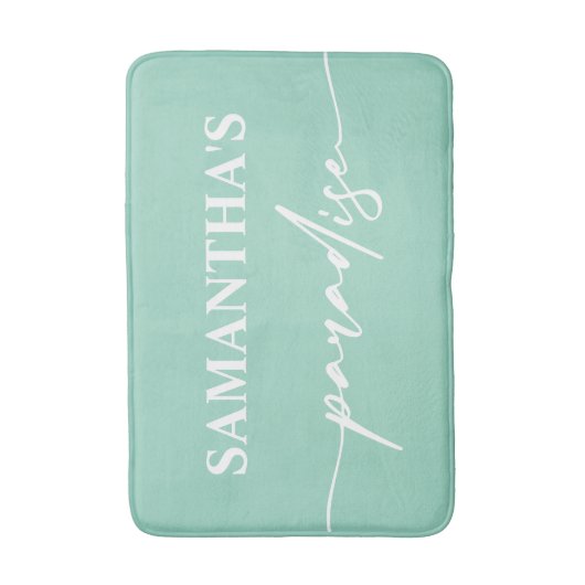 Moderne Minze Grüne Badematte (Vorderseite Vertikal)