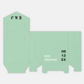 Moderne Minze Grüne Gastgeschenk Hochzeiten Geschenkschachtel (Ungefaltet)