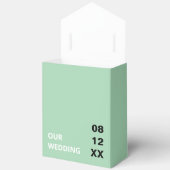 Moderne Minze Grüne Gastgeschenk Hochzeiten Geschenkschachtel (Offen)