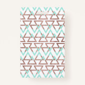 Moderne Minze grüne Rose Gold Glitzer Dreiecke Ausweis (Rückseite)