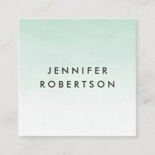 Moderne Minze Ombre Wasserfarbe   Visitenkarte