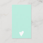 Moderne Minze Pinselstrich Logo-Grenze Vielen Dank Visitenkarte (Rückseite)