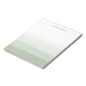 Moderne Minze und weiße Wasserfarben in Schichten Notizblock (Rotiert)