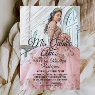 Moderne Mis Quince Años Foto Quinceañera Einladung