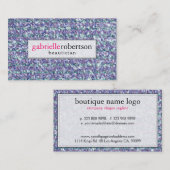 Moderne Mischfarben Glitzer & Glitzern Visitenkarte (Vorne/Hinten)