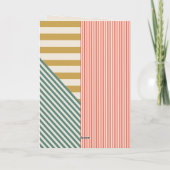 Moderne Mischstreifen Ein Foto Weihnachten (Rückseite)