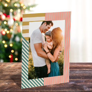 Moderne Mischstreifen Ein Foto Weihnachten