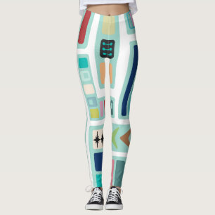 Moderne Mischung aus Mitte des Jahrhunderts Leggings