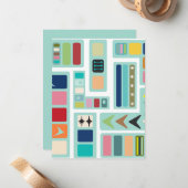 Moderne Mischung aus Mitte des Jahrhunderts Mitteilungskarte (Vorderseite/Rückseite Beispiel)