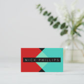 Moderne Mischungsart Visitenkarte (Stehend Vorderseite)