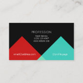 Moderne Mischungsart Visitenkarte (Rückseite)