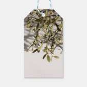 Moderne Mistel Weihnachten Geschenkanhänger (Rückseite)