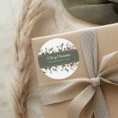 Moderne Mistletoe Frohe Weihnachtsgeschenke Sticke Runder Aufkleber