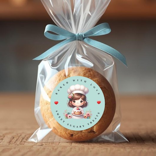 Moderne Mit Liebe Gebackene Bäckerei Aufkleber