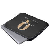 Moderne Mit Monogramm anfängliche Fragen & Name Pe Laptopschutzhülle (Vorne Knopf)