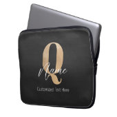 Moderne Mit Monogramm anfängliche Fragen & Name Pe Laptopschutzhülle (Vorderseite Links)