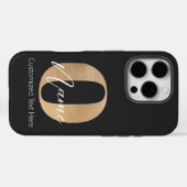 Moderne Mit Monogramm anfängliche O & Name Persona Case-Mate iPhone Hülle (Rückseite (Horizontal))