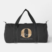 Moderne Mit Monogramm anfängliche O & Name Persona Duffle Bag (Vorderseite)
