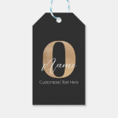 Moderne Mit Monogramm anfängliche O & Name Persona Geschenkanhänger (Rückseite)