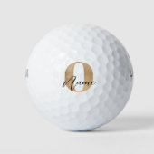 Moderne Mit Monogramm anfängliche O & Name Persona Golfball (Vorderseite)
