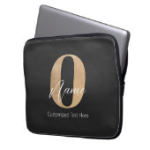 Moderne Mit Monogramm anfängliche O & Name Persona Laptopschutzhülle (Vorderseite Links)