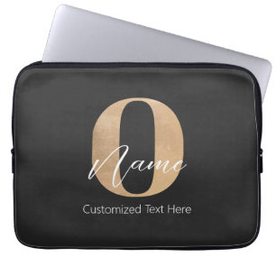 Moderne Mit Monogramm anfängliche O & Name Persona Laptopschutzhülle