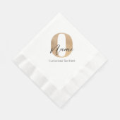 Moderne Mit Monogramm anfängliche O & Name Persona Serviette (Ecke)