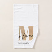 Moderne Mit Monogramm Anfangs-M & Name Personalisi Badhandtuch Set (Handtuch)