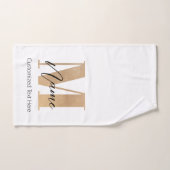 Moderne Mit Monogramm Anfangs-M & Name Personalisi Badhandtuch Set (Handtuch)