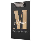 Moderne Mit Monogramm Anfangs-M & Name Personalisi Klemmbrett (Links)